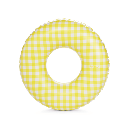 FUNBOY Kids Tube Float, 34", Yellow Gingham