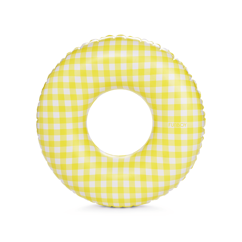 FUNBOY Kids Tube Float, 34", Yellow Gingham