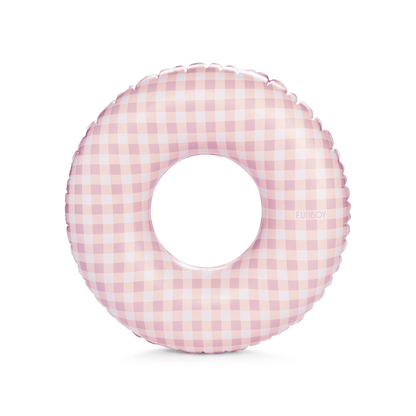 FUNBOY Pink Gingham Kids Tube Float
