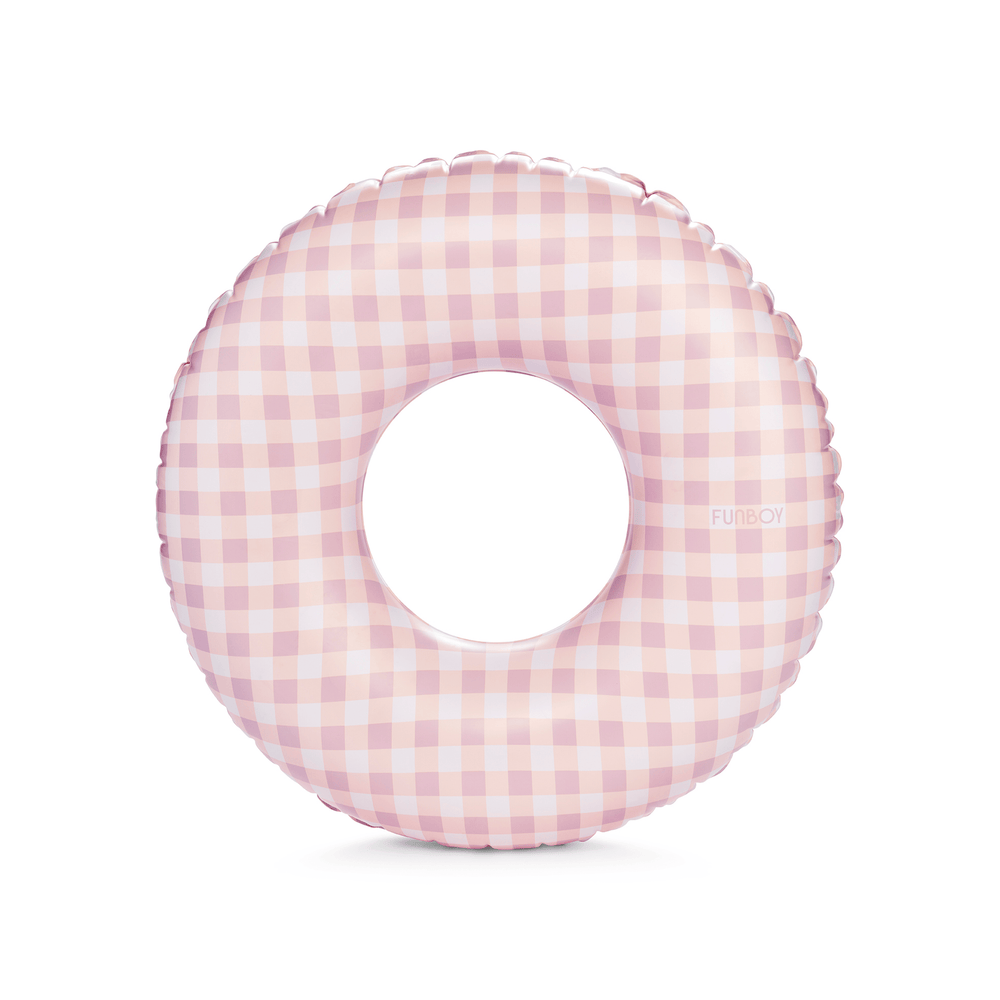 FUNBOY Pink Gingham Kids Tube Float