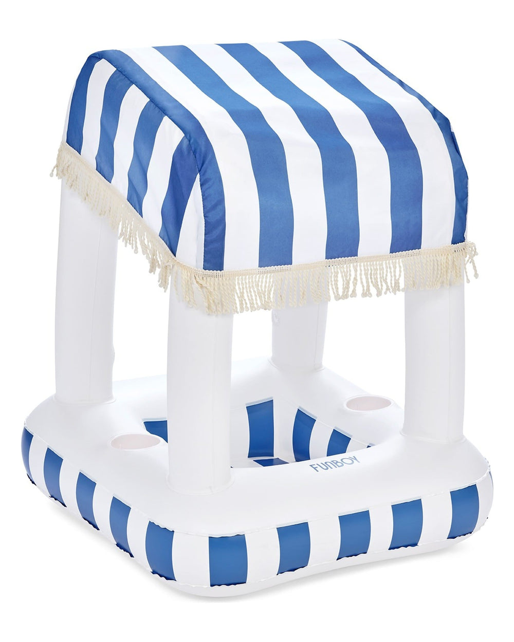 FUNBOY Blue & White Striped Floating Cabana Bar