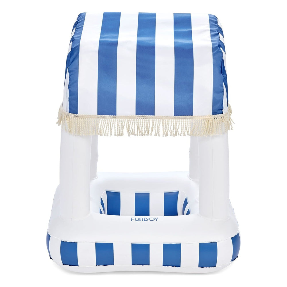 FUNBOY Blue & White Striped Floating Cabana Bar
