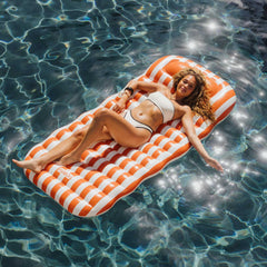 FUNBOY Flat Lounger Orange Stripe